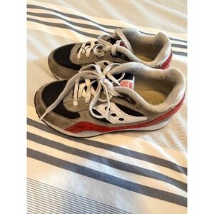 Saucony Jazz Original Kids Sneakers Grey Red Black SK267652‎ Size 11.5M
